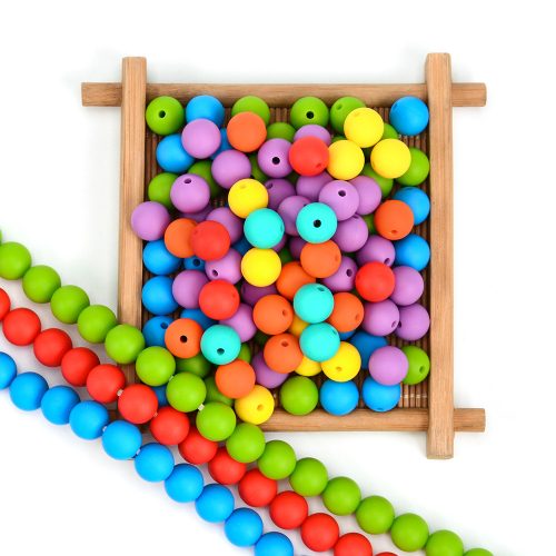 Custom Size and Colorful Silicone Beads for Bracelets